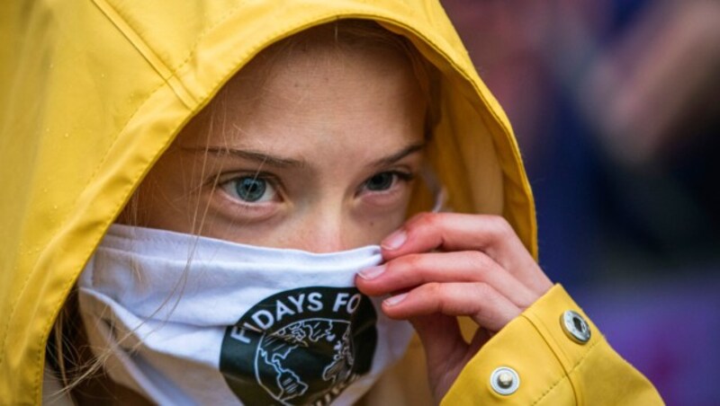 Die schwedische Klimaaktivistin Greta Thunberg während einer „Fridays for Future“-Demo im Oktober 2020 in Stockholm. (Bild: AFP)