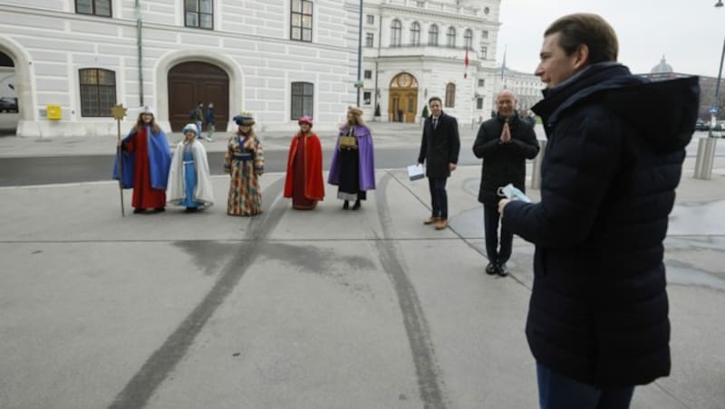 Bundeskanzler Sebastian Kurz freute sich über den Besuch. (Bild: BUNDESKANZLERAMT/DRAGAN TATIC)