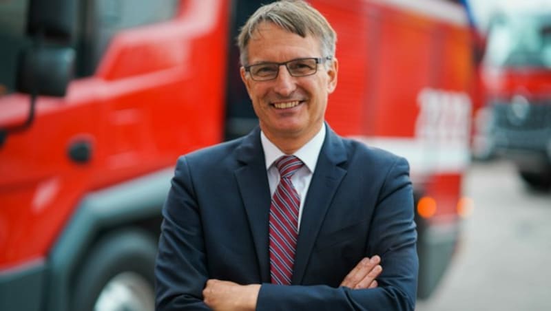 Rosenbauer-Chef Dieter Siegel nützt selbst Homeoffice. (Bild: Markus Wenzel)