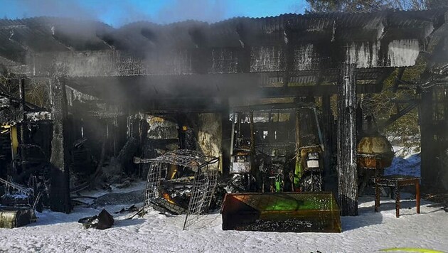 Der Brand in Oetz (Bild: Zeitungsfoto.at/Team)