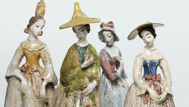 Die bekannten Keramik-Figurinen. (Bild: Galerie Maier-Innsbruck)