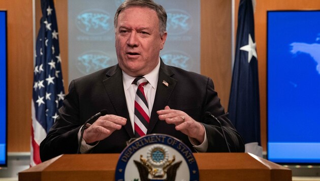 US-Außenminister Mike Pompeo wirft dem Iran Verbindungen zur Terrororganisation Al-Kaida vor. (Bild: AFP)