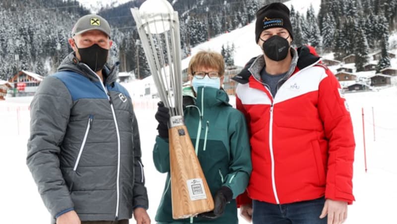 Hermann Maier, Annemarie Moser-Pröll und Michael Walchhofer (von li. nach re.) (Bild: GEPA )