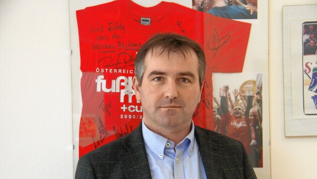 Geschäftsführer Matthias Dielacher relativiert die Gerüchte um den GAK (Bild: Jauschowetz Christian)