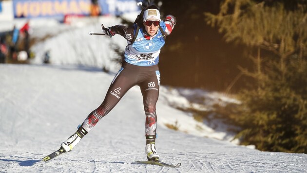 Julia Schwaiger landete im Sprint von Oberhof auf Rang neun. (Bild: GEPA pictures/ Jasmin Walter)