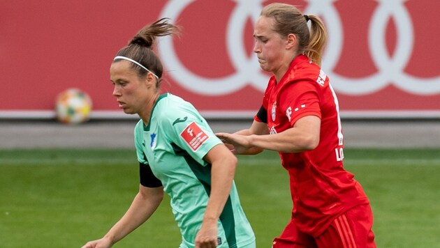 Nicole gegen Bayerns Sydney Lohman. (Bild: GEPA pictures)