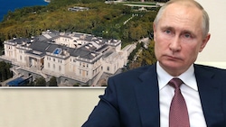 Das Team von Alexej Nawalny hat eine großangelegte Recherche über Putins Anwesen veröffentlicht. (Bild: YouTube.com/Alexej Nawalny/Screenshot, APA/AFP/Sputnik/Mikhail Klimentyev, Krone KREATIV)