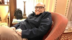 Rudy Giuliani vergnügt beim Interview mit der „Krone“ (Bild: Gregor Brandl)