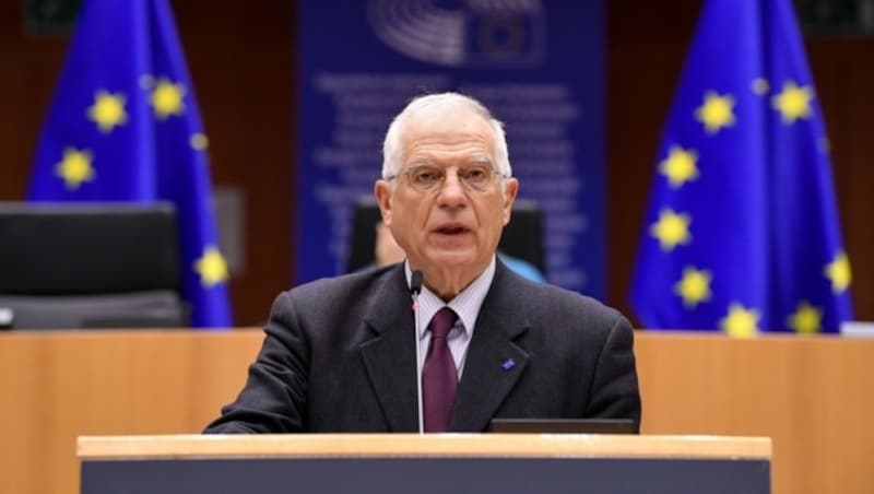 EU-Außenbeauftragter Josep Borrell (Bild: APA/AFP/POOL/JOHN THYS)