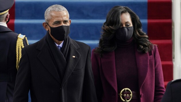 Ex-Präsident Barack und Michelle Obama (Bild: AP)