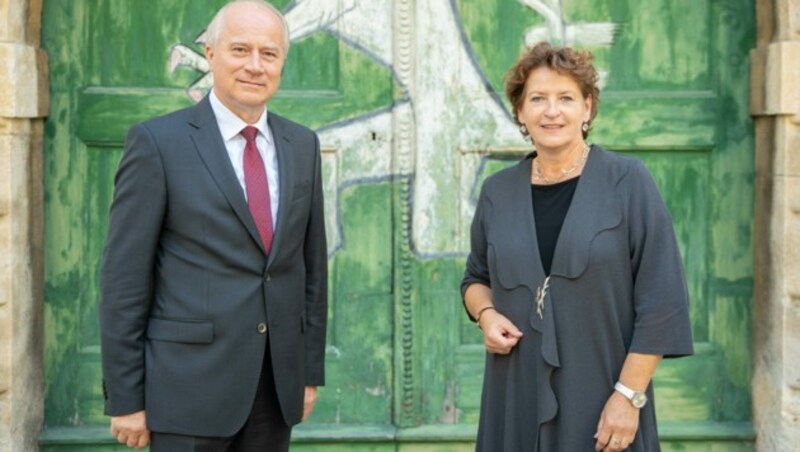 Hans Seitinger und Ursula Lackner (Bild: Land Steiermark/Purgstaller)