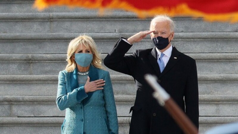 Der 46. Präsident der USA, Joe Biden, und First Lady Dr. Jill Biden (Bild: AFP)