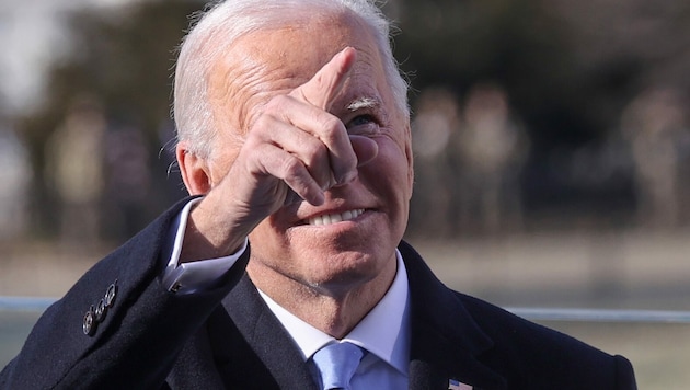Der neue US-Präsident Joe Biden während seiner Amtseinführung. (Bild: AP)