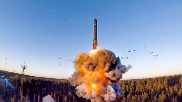 Start einer russischen Interkontinentalrakete (Bild: ASSOCIATED PRESS)