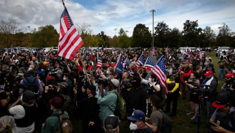 Proud Boys bei einer Demonstration in Portland (Oregon) am 26. September 2020 (Bild: AFP/Maranie R. Staab)