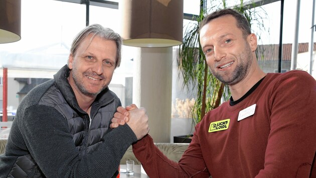 Markus Schopp und Ferdinand Feldhofer (r.) treffen beim Frühjahrsstart aufeinander. (Bild: Hans Oberländer)