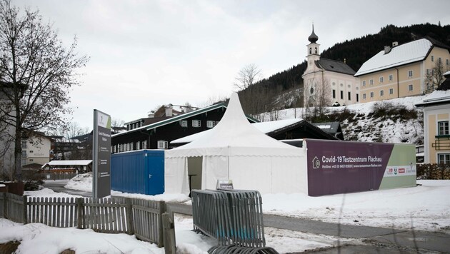 Die Teststation in Flachau wird erneut genutzt: diesmal für die Tests am Sonntag. (Bild: Scharinger Daniel)