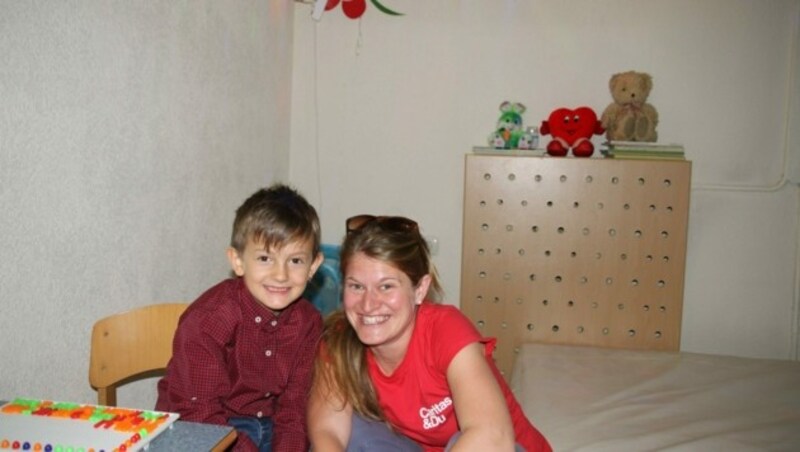 Theresa Sacher, Caritas-Auslandshilfe, im Kosovo (Bild: Caritas)