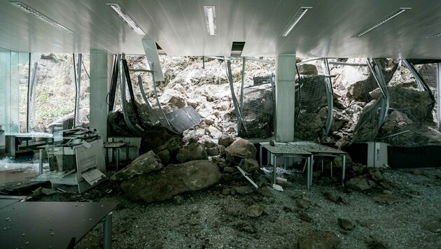 Der Saal wurde schwer zerstört. (Bild: © www.wildbild.at)