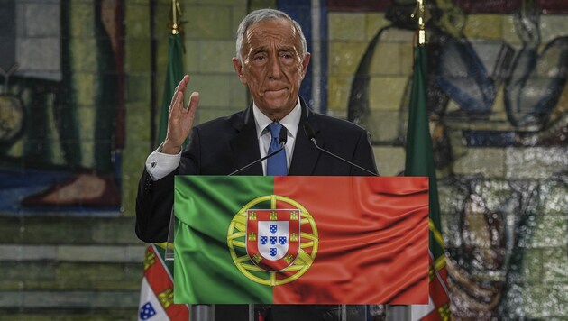 Portugals Präsident Marcelo Rebelo de Sousa hat jetzt das Parlament aufgelöst und Neuwahlen angekündigt. (Bild: AFP/Patricia de Melo Moreira)