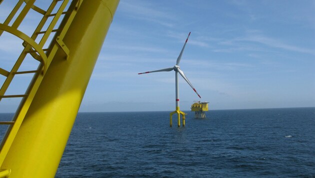 Eine Offshore-Windanlage (Bild: ampnet/Michael Kirchberger)