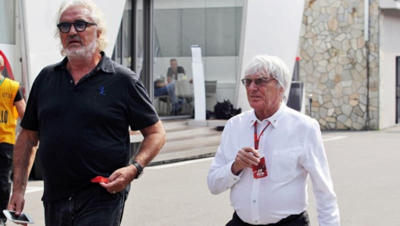 Flavio Briatore (li.) und Bernie Ecclestone (Bild: GEPA )