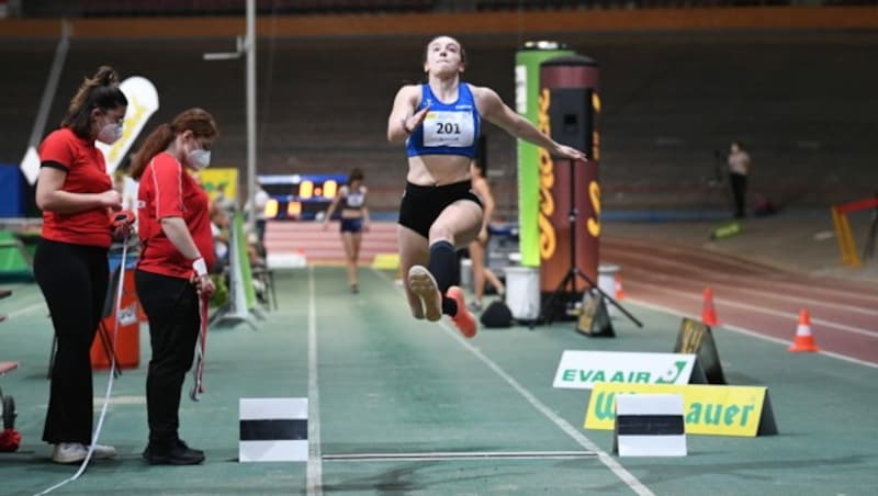 Im Weitsprung landete Chiara Schuler mit 5,82 Meter auf Rang zwei. (Bild: ÖLV/Alfred Nevsimal)