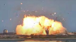 Das feurige Ende des Testflugs nach sechseinhalb Minuten (Bild: AFP/SpaceX)