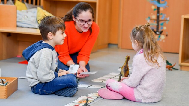 Spielen, spielen und spielen: Das wird im Linzer Kindergarten Rieglstraße groß geschrieben (Bild: Dostal Harald)