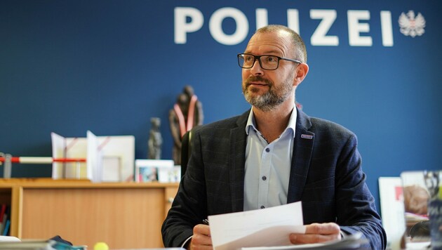 Andreas Pilsl ist seit mehr als acht Jahren Landespolizeidirektor in Oberösterreich und damit Chef von 4000 Polizisten. (Bild: Markus Wenzel)