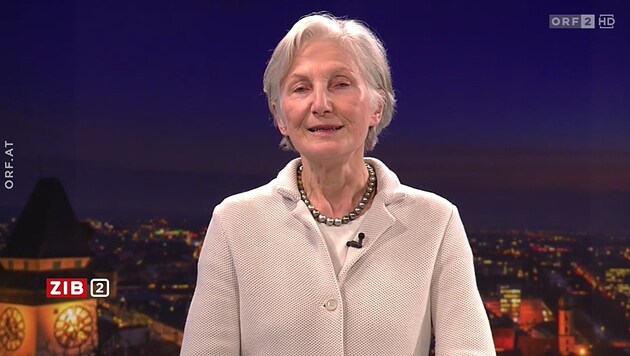 Irmgard Griss in der „ZiB 2“ des ORF (Bild: ORF)