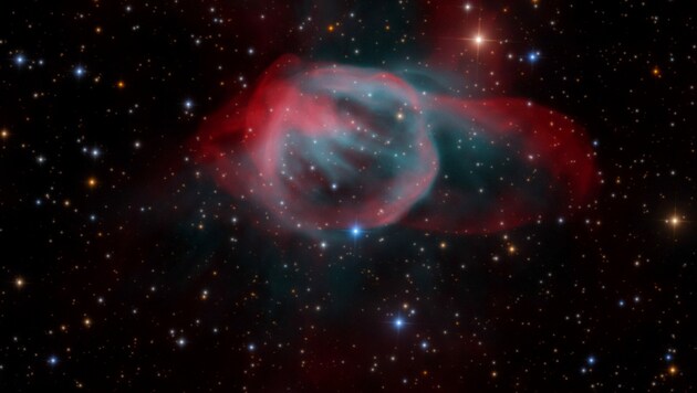 Der erst 2019 entdeckte planetare Nebel „Strottner-Drechsler 1“ im Sternbild Stier (Bild: Rochus Hess)