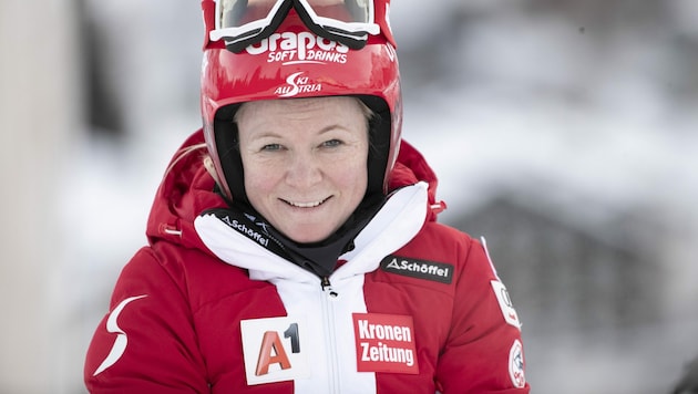 Die 26-jährige Möggnerin Ariane Rädler gibt am Montag in der Alpinen Kombination ihr WM-Debüt. (Bild: Maurice Shourot)