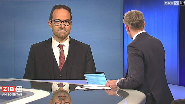 Der Tiroler WK-Präsident Christoph Walser in der „ZiB 2“ (Bild: Screenshot: ORF)