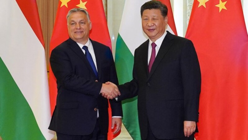 Auch Ungarns Premier Viktor Orban bekommt eine Audienz bei Xi. (Bild: APA/AFP/Pool/Andrea Verdelli)