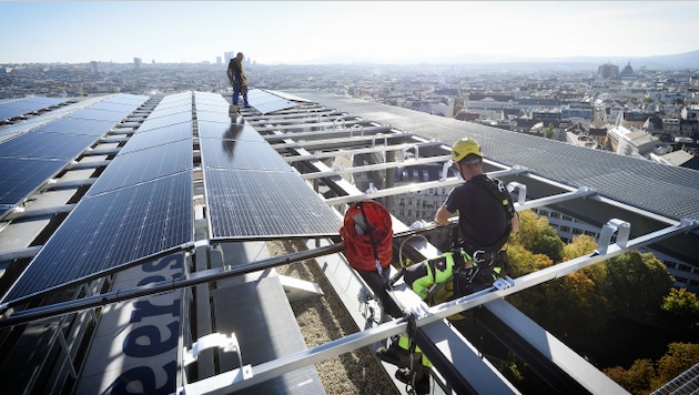 Am Dach des Haus des Meeres steht bereits eine Solaranlage. (Bild: Johannes Zinner)