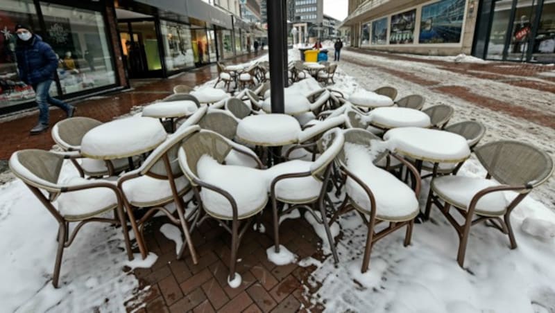 Geschlossenes Restaurant in Gelsenkirchen (Bild: The Associated Press)