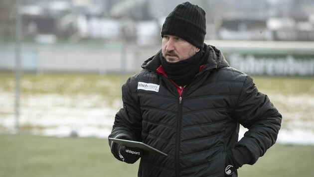 Alexander Kiene startet mit seinen Lustenauern heute beim FC Liefering in die Frühjahrssaison. (Bild: Maurice Shourot)