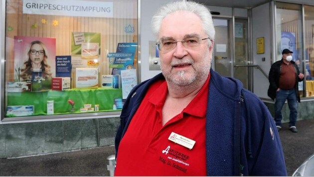 Dieter Schmid, Apotheker in Deutschkreutz und Kammerpräsident: „Fürs Erste ist der hohe Bedarf gut abgedeckt.“ (Bild: Reinhard Judt)