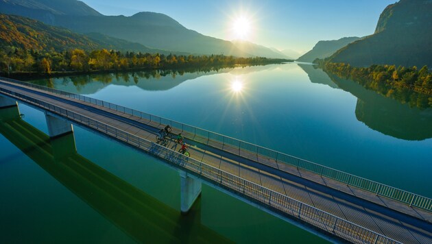 Die Leser des deutschen Bike&Travel Magazins haben den Drauradweg zu einem der beliebtesten Flussradwege in Europa ernannt. (Bild: Kärnten Werbung/Gert Steinthaler)