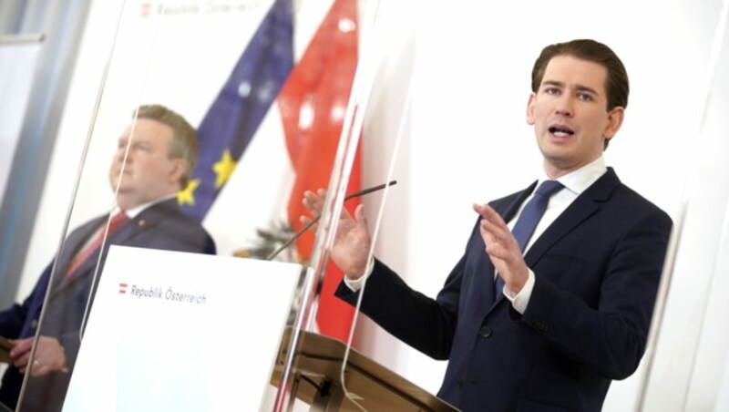 Bundeskanzler Sebastian Kurz verkündete am Montag die weiteren Schritte aus der Pandemie. (Bild: APA/GEORG HOCHMUTH)