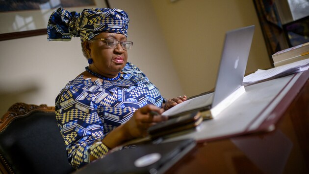 Okonjo-Iweala zieht bei der Reform der Welthandelsorganisation an einem Strang mit den Vereinigten Staaten. (Bild: AFP/Eric BARADAT)