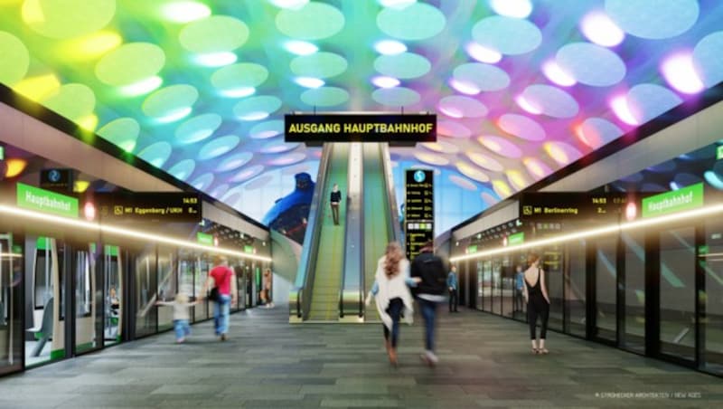 U-Bahn-Ausgang am Hauptbahnhof (Bild: Strohecker Architekten/Newages)