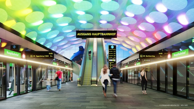 U-Bahn-Ausgang am Hauptbahnhof (Bild: Strohecker Architekten/Newages)