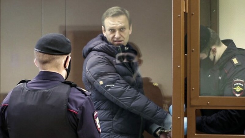 Alexej Nawalny stand am Dienstag erneut vor Gericht. (Bild: APA/AFP/Moscow's Babushkinsky district court press service/Handout)