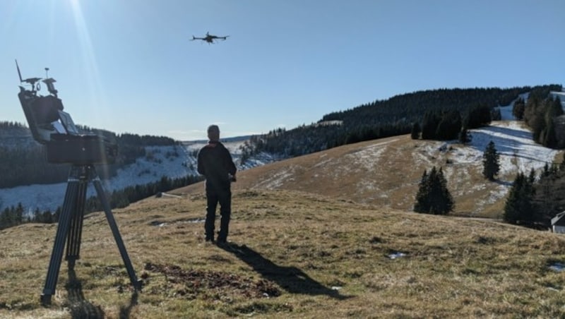 Mit einer Drohne wurden weite Teile des Gestüts vermessen. (Bild: APA/LBI ARCHPRO/Jona Schlegel)