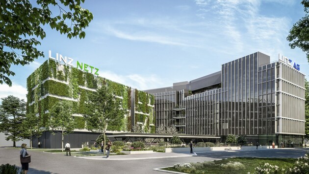 Das neue Netzgebäude entsteht in unmittelbarer Nähe zur Linz-AG-Zentrale. (Bild: ZOOMVP.AT)