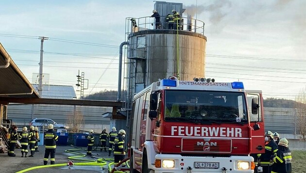 Schwieriger Feuerwehreinsatz (Bild: FF Wettmannstätten/Silberschneider)