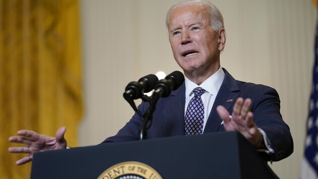 US-Präsident Joe Biden reagierte zurückhaltend auf Putins Aufforderung zur Live-Debatte. (Bild: AP)
