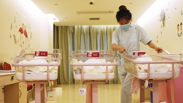 Das „Jahr des Drachen“ bringt einen Babyboom in China. Fachleuten nach könnte dieser allerdings nur vorübergehend sein (Archivbild). (Bild: AFP )
